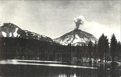 Lassen Peak In Mild Eruption, Lassen Volcanic National Park Postcard Postcard