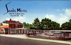 Sands Motel, U.S. Highway 71 North 229 N College Ave Fayetteville, AR Postcard Postcard