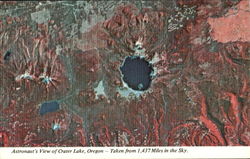 Astronaut's View Of Crater Lake Postcard