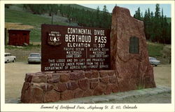 Summit Of Berthoud Pass, Highway U. S. 40 Scenic, CO Postcard Postcard