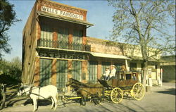 Wells Fargo Old Time Stage, Columbia State Park Scenic, CA Postcard Postcard