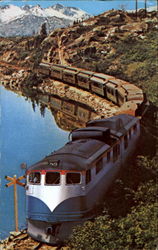 Along The White Pass Trains, Railroad Postcard Postcard