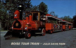 Boise Tour Train, Julia Davis Park Idaho Postcard Postcard