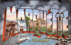 Greetings From Marquette Michigan Postcard Postcard