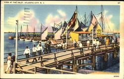 View At The Inlet Atlantic City, NJ Postcard Postcard