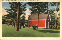 The Little Red School House, Wayside Inn Sudbury, MA Postcard Postcard