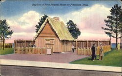 Replica Of First Pilgrim House Postcard