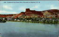 Castlerock From Green River, U. S. 30 Castle Rock, WY Postcard Postcard