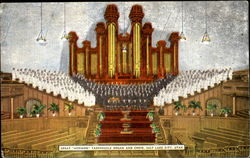 Great Mormon Tabernacle Organ And Choir Postcard