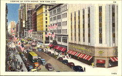 Looking Up Fifth Avenue New York City, NY Postcard Postcard