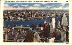 Looking Toward Brooklyn Skyline New York City, NY Postcard Postcard