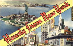 Howdy From New York Postcard