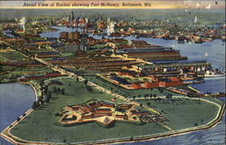 Aerial View Of Harbor Baltimore, MD Postcard Postcard