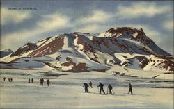 Sking At Vifilsfell Iceland Postcard Postcard