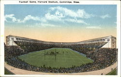 Football Game, Harvard Stadium Cambridge, MA Postcard Postcard