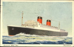 Cunard White Star Mauretania Postcard