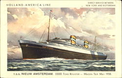 Holland America Line Boats, Ships Postcard Postcard