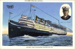 Steamer Greater Detroit Steamers Postcard Postcard