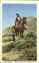 Harry Harker Cowboy Western Postcard Postcard