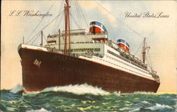 S. S. Washington United States Lines Postcard