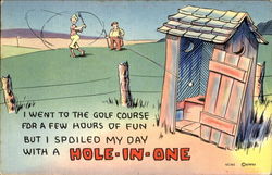 Hole In One Golf Postcard Postcard