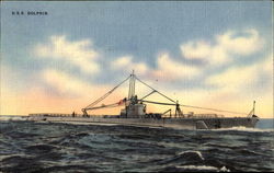 U. S. S. Dolphin Navy Postcard Postcard