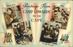 Greetings From Camp Edwards On The Cape Cape Cod, MA Postcard Postcard