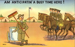 An Anticipatin A Busy Time Here! Postcard