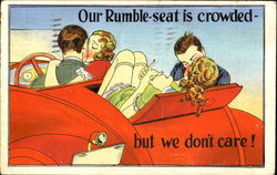 Our Rumble Seat Is Crowded But We Don't Care! Postcard