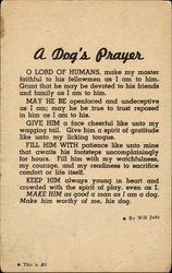 A Dog's Prayer Dogs Postcard Postcard