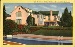 Residence Of Mary Pickford Postcard