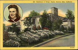 Residence Of Ginger Rogers Postcard