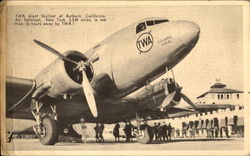 TWA Giant Skyliner Burbank, CA Postcard Postcard