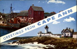 Eastern Point Light At Gloucester Massachusetts Postcard Postcard