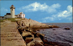 Eastern Point Light And Breakwater Postcard