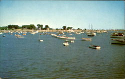 Boats In The Harbor Scituate, MA Postcard Postcard