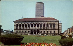 Boston Public Library, Copley Square Massachusetts Postcard Postcard