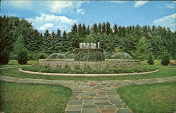 Fountain In Stanley Park Westfield, MA Postcard Postcard