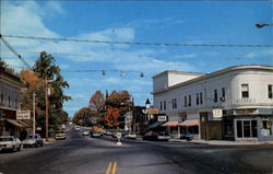 Scene Shows Center Of Town Postcard