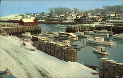 Winter Stillness At Rockport Harbor Massachusetts Postcard Postcard