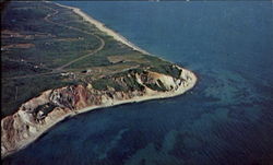 Aerial View Of The Gay Head Clay Cliffs Martha's Vineyard, MA Postcard Postcard