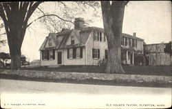 Old Holmes Tavern Plympton, MA Postcard Postcard