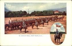 Cavalry Drill Postcard