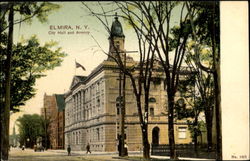 City Hall And Armory Elmira, NY Postcard Postcard