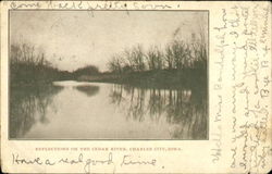 Reflections On The Cedar River Postcard