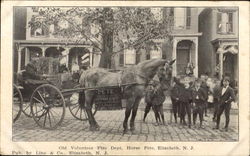 Old Volunteer Fire Dept, Horse Pete Postcard