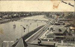 Wesley Lake Asbury Park, NJ Postcard Postcard