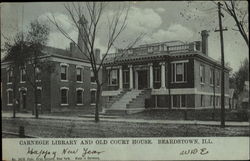 Carnegie Library And Old Court House Postcard