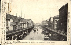 Elevated Road And Bowery New York City, NY Postcard Postcard