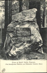 Grave Of Ralph Waldo Emerson Concord, MA Postcard Postcard